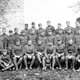Group photo of the 35th Aero Squadron with their famous mascot “Rin Tin Tin”, Gengault Aerodrome, Toul, France, November 1918.